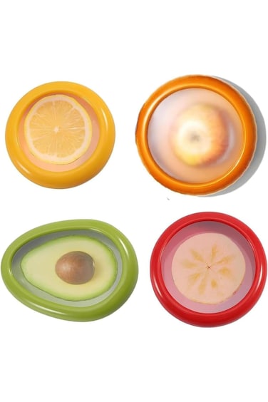 4 قطع من حافظات الأفوكادو وحامل الطماطم، حاويات تخزين قابلة لإعادة الاستخدام للثلاجة، مثالية للثوم، على