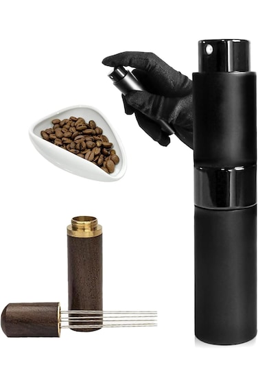 مجموعة كوب قياس حبوب القهوة وزجاجة الرش ومقلب القهوة من GNAFOTU، مجموعة بخاخ بلاستيك فارغ سعة 8 مل