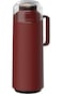 Tramontina Exata Red Plastic Thermal Beverage Dispenser with 1 Liter Glass Liner and Plastic Lid