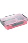 HI-FINE Lunch Box, Stainless Steel Bento Box, 3 Compartments food container for Students, Leakproof