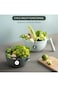 Excefore Kitchen Colander Rotating Washing Basket, 2 in 1 Double-Layer Vegetables Washing Basket wi