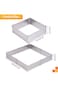 TXIN Stainless Steel Cake Ring Square Cake Mousse Mold Ring Cutter, Adjustable from 6 inch to 11 in