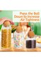 3Pcs Glass Storage Container with Round Ball Cork,Coffee Bean Jar Glass Cork Clear Stripe Glass Bot