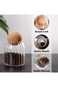 3Pcs Glass Storage Container with Round Ball Cork,Coffee Bean Jar Glass Cork Clear Stripe Glass Bot