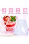 50 Pcs Plastic Dessert Cups without Lids 4.5 oz Mini Clear Dessert Cups with Spoons Disposable Trif