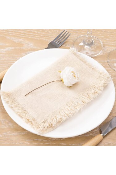 YRQX Handmade Cloth Napkins Bulk 18"x18" Cotton Linen Dinner Napkins Rustic Cheesecloth Table Napki