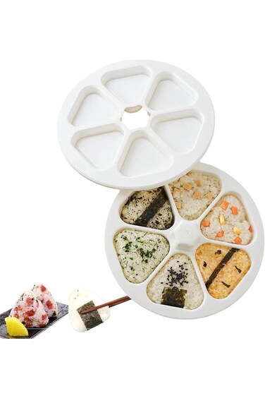 قالب سوشي مثلث DIY من Azonee، قوالب كرات الأرز، صانع أونيجيري آمن غذائيًا خالٍ من مادة BPA، قالب أرز أونيجيري