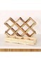 Erweicet Solid Wood Wine Rack, Folding Wine Bottle Holder Simple Rugged 10 Bottle Liquor Rack Bar A