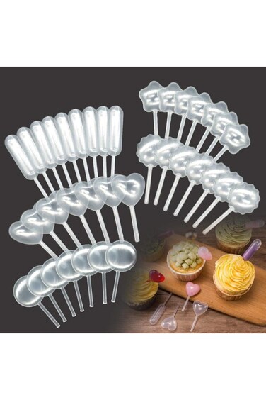 ELECDON 250PCS 4ml Plastic Pipettes for Cupcakes &amp; Strawberries - Mini Squeeze Droppers for Chocola