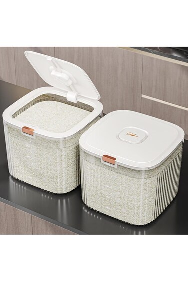 U HOOME Rice Storage Container,Large Food Container Rice Dispenser,Dry Food Storage Container,Pet F