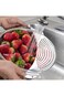 NALACAL Half Moon Pan Strainer, Stainless Steel Kitchen Pasta Strainer Pots Colanders, Made High-qu