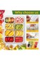 ALMEKAQUZ Split Tray with Lid and Handle,Snack Box, Food Tray, Vegetable, Fruit, Vegetable, Candy F