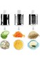Biki Rotary Cheese Grater Round Mandolin Slicer, Handheld Hashbrown Shredder with 3 Drum Blades, Ki