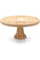 Bien Servi Round Bamboo Footed Cake Platter Natural and Brown 25 x 12cm G17-G213L