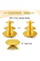 MAKINGTEC 3 PCS Cardboard Cupcake Stand 2 Set of 3 Tier Cupcake Stand for 24 Cupcakes and 1 Large C
