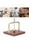 XUMIUZIY Wood Napkin Holder for Table, Square Tabletop Napkin Dispenser with Metal Lifting Ball, De