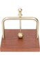 XUMIUZIY Wood Napkin Holder for Table, Square Tabletop Napkin Dispenser with Metal Lifting Ball, De