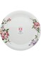 Abir Melamine Round Plate 50 CM / 19.69 INCH White Floral Design For Food Kitchen Use Outdoor &amp; Res