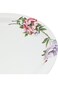 Abir Melamine Round Plate 50 CM / 19.69 INCH White Floral Design For Food Kitchen Use Outdoor &amp; Res