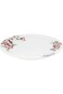Abir Melamine Round Plate 50 CM / 19.69 INCH White Floral Design For Food Kitchen Use Outdoor &amp; Res