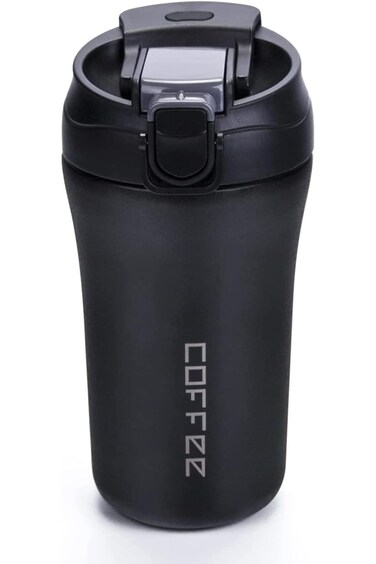 X spring Insulated Coffee Mug, 400ml Anti-tip No Leak Coffee Travel Mug with Straw, tainless Steel