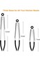 Oasisgalore Black Kitchen Tongs with Silicone Tips, Stainless Steel Locking Cooking Tongs Non-Slip