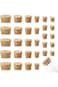 Cork Stoppers for Wine Bottles, 30 Pieces, 6 Sizes, Wooden Tapered Plugs for Crafts and Glass Bottl