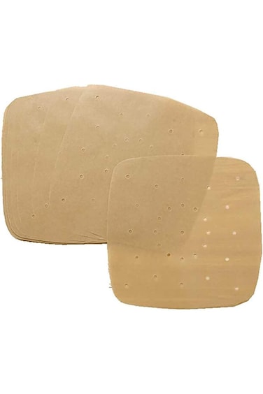 200 قطعة من بطانات مقلاة الهواء المربعة من Cneer، حصيرة بخار غير لاصقة، ورق زبدة غير مبيض مثقب