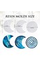 KASTWAVE Silicone Moon Phase Calendar for Resin Casting, DIY Crafts, Home Office Wall Decoration (3