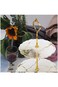 SYOSI 3 Tier Cake Stand Party Food Server Display Set Dessert Stand Slate White Cake Stand Porcelai