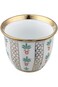 Al Sanidi Arabic Coffee Cup Palm Leaf Ceramic Arabic Coffee Cup Gold Set of 6