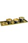 Artesa Serving Platter with Tapas Dishes in Gift Box, Galvanised Steel, Metallic Blue/Brass