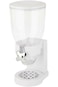 Nessan White Cereal Dispenser Dry Food Countertop Kitchen Tools Storage Container, Dry Food Dispens