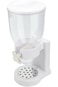 Nessan White Cereal Dispenser Dry Food Countertop Kitchen Tools Storage Container, Dry Food Dispens