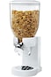Nessan White Cereal Dispenser Dry Food Countertop Kitchen Tools Storage Container, Dry Food Dispens