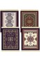 4 Pack Coasters Table Drink Holders Rug Persian Style Fabric Carpet Drink Mats Tassel Carpet Coaste
