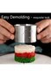 KASTWAVE Food Display Ring Set, 9 Pieces 3.15 Inch, with 3 Inch Cake Ring and Cooking Press, Stainl