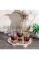 Silver transparent Moroccan tea glass set 6 pcs