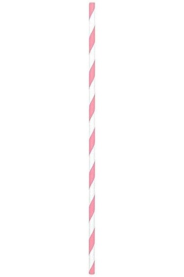 مصاصات ورقية جديدة باللون الوردي، 24 قطعة