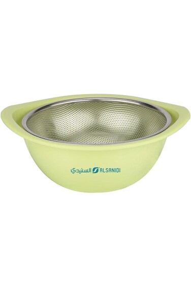 Alsanidi Stainless Steel Rice Strainer Fruit Vegetable Rice Strainer Green 20cm 6932230601655
