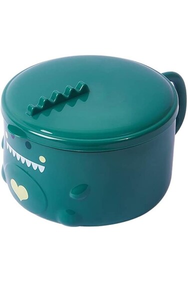 Excefore Lovely Dinosaur Stainless Steel Noodle Bowl, Noodle Bowl Lid and Handles, Ramen Bowl, Nood