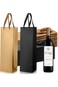 NALACAL 20 Pcs Wine Gift Bags Bulk - Paper Wine Bottle Bags with Handles - Perfect for Weddings, Pa