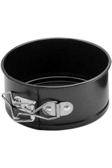 4 Inch Black Non-stick Circular Carbon Steel Baking Tray Springform Cake Pan with Clasp