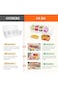 Azonee Chilled Condiment Box with 5 Containers (2.5 Cups), Condiment Containers with Individual Lid