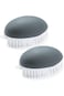 Oasisgalore 2Pack Vegetable Brush, Non-Slip Grip Potato Scrubber Veggie Brush with Flexible and Har