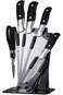 AGD Kitchen Knife Set Of 5 Pieces With Stand YG-601 Silver/Black