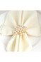 12 pcs Chic Hotel Restaurant Simulated Pearl and Diamond Inlaid Napkin Rings - Perfect for Valentin