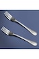 Soleter Stainless Steel Cake Fork With Mirror Polish   6 Pieces Fruit Forks   Dessert Pastry Salad