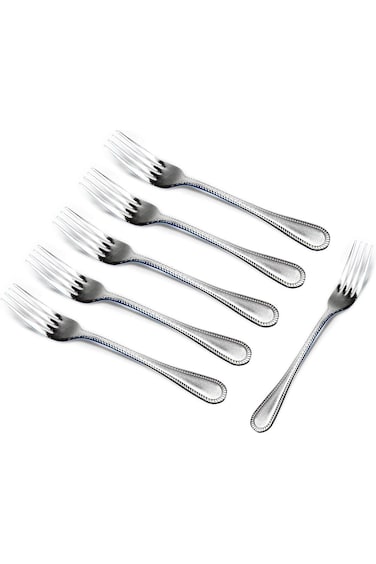 Soleter Stainless Steel Cake Fork With Mirror Polish   6 Pieces Fruit Forks   Dessert Pastry Salad