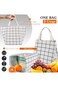 Lunch Bag Insulated Lunch Box for Women Men,Reusable Adult Lunch Tote Bags for Work or Travel (Whit